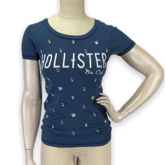 Hollister California 22 Lemonade Logo T-Shirts Tees Small S Bundle of 2 Y2K 90s - Picture 2 of 8